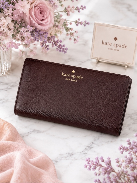 kate spade Handbags - kate spade New York Women's Burgundy Leather Wallet